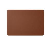 Eglooh - Herms - Desk Mat for Office Made of Orange Brown Leather - Desk Mat cm 80x50 - Large Mouse Pad with Rounded Corners and Handmade Stitchings - Made in Italy