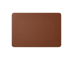 Eglooh - Herms - Desk Mat for Office Made of Orange Brown Leather - Desk Mat cm 80x50 - Large Mouse Pad with Rounded Corners and Handmade Stitchings - Made in Italy