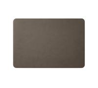 Eglooh - Herms - Desk Mat for Office Made of Taupe Grey Leather - Desk Mat cm 50x35 - Large Mouse Pad with Rounded Corners and Handmade Stitchings - Made in Italy