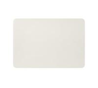 Eglooh - Herms - Desk Mat for Office Made of White Leather - Desk Mat cm 50x35 - Large Mouse Pad with Rounded Corners and Handmade Stitchings - Made in Italy