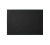 Eglooh - Mercurio Deluxe - Desk Pad for Office Made of Black Leather - Desk Mat cm 65x45 - Large Mouse Mat with Blue Contrasting Handmade Stitchings and Non-Slip Bottom - Made in Italy