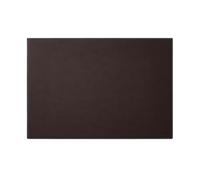 Eglooh - Mercurio Deluxe - Desk Pad for Office Made of Dark Brown Leather - Desk Mat cm 50x35 - Large Mouse Mat with Blue Contrasting Handmade Stitchings and Non-Slip Bottom - Made in Italy