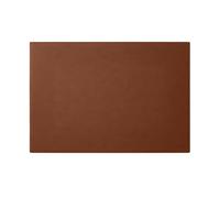 Eglooh - Mercurio - Desk Pad for Office Made of Orange Brown Leather - Desk Mat cm 65x45 - Large Mouse Mat with Handmade Stitchings and Non-Slip Bottom - Made in Italy
