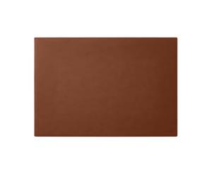 Eglooh - Mercurio - Desk Pad for Office Made of Orange Brown Leather - Desk Mat cm 65x45 - Large Mouse Mat with Handmade Stitchings and Non-Slip Bottom - Made in Italy