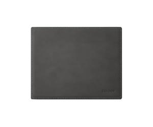 Eglooh - Mercurio - Mouse Pad Made of Anthracite Grey Leather - cm 25x20 - Mouse Mat for Desk and Office with Handmade Stitchings and Non-Slip Bottom - Made in Italy