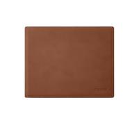eglooh - Mercurio - Mouse Pad Made of Orange Brown Leather - cm 25x20 - Mouse Mat for Desk and Office with Handmade Stitchings and Non-Slip Bottom - Made in Italy