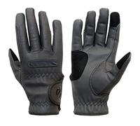 eGlove EQUEST GRIP PRO Leather Touchscreen Horse Riding Gloves (Grey, X-Large)
