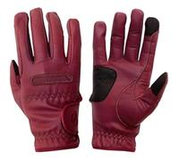 eGlove EQUEST GRIP PRO Leather Touchscreen Horse Riding Gloves (Merlot Burgundy, XX-Small)