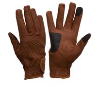 eGlove EQUEST GRIP PRO Leather Touchscreen Horse Riding Gloves (Tan, Medium)