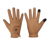 eGlove eQUEST GripPro Winter Edition - Thermal lined horse riding gloves - Touchscreen Friendly! (Caramel, X-Small)