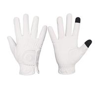eGlove eQUEST GripPro Winter Edition - Thermal lined horse riding gloves - Touchscreen Friendly! (White, Small)