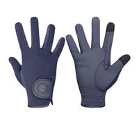 eGlove - eQUEST GripPro X-LITE Horse Riding Gloves - Lightweight, Breathable, Grippy Non-Slip Material - Comfort Mesh Back - Touchscreen Gloves (BLUE - PLAIN CUFF, XL)