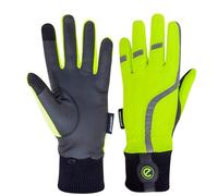 eGlove eQUEST Winter Waterproof Horse Riding Gloves for Equestrians A/W 2022/23 (Flouro Yellow - HiVis Reflective, L)