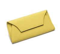 EGLOW Portable Leather Purse Water Resistant Long Purse Soft Leather Coin Wallet Applicable to Credit Card Folded Bills Key Cell Phone Men'S And Women'S Card Holder Wallet, Yellow, One Size