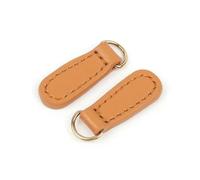 EGLUCK 2pcs Genuine Leather Zipper Tag Zip Head Fixer Zip Sliders Repair Zipper Pull Puller DIY Sewing Clothing Backpack Bag Accessories