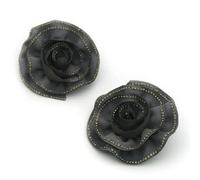 EGLUCK 2pcs Rhinestones Shoe Charm Buckle Fabric Art Shoe Clips Versatile Bride Shoes Decoration for Women Lady Wedding High Heel, gry-B