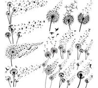 EGMBGM 13 Sheets Beautiful Dandelion Temporary Tattoos For Women Neck Realistic Flying Dandelion Birds Butterfly Fake Tattoos Flowers Girls Kids Hand Wrist Decoration Temp Tatoos Temporary Sticker Set