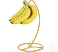 EGMEHOAD Banana Holder Stand, Banana Hanger Stand Black, Metal Bananas Tree Hanger to Keep Bananas Fresh Gold