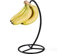 EGMEHOAD Banana Holder Stand, Banana Hanger Stand Black, Metal Bananas Tree Hanger to Keep Bananas Fresh for 15LB
