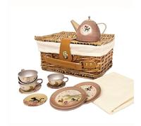 Egmont Toys Bremen Musicians Wicker Basket for IR Picnic with Set of Cups and Tea Jug, Metal, from 3 Years, Multicoloured (540057)