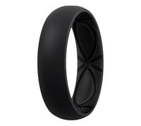 Egnaro 4/5/8 Variety Multipack Ergonomic Breathable Promise Ring, 6mm Wide - 2mm Thick Silicone Wedding Bands Women, Rubber Rings Women with Half Size, 5.5-6(19.43mm), Silicone, No Gemstone