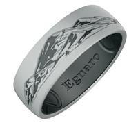 Egnaro Men's Etched Silicone Wedding Band, 7.4mm Wide 2.1mm Thick Flexible Dual-Tone Rubber Engagement Ring For Work, Gym, Travel & Outdoor Wear, Silicone, No Gemstone