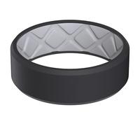 Egnaro Men's Silicone Ring, 7.5mm Wide Flexible Rubber Wedding Band for Gym, 18, Silicone, No Gemstone