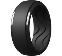 Egnaro Men's Silicone Rings 10mm Wide 2.5mm Thick, Rubber Wedding Bands with Inner Arc Ergonomic Breathable Design, 1/4/5/7 Variety Multipack, 5.5-6(16.50mm), Silicone, No Gemstone