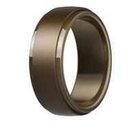 Egnaro Men's Silicone Wedding Rings - Classic Black Style Rubber Wedding Bands - 10mm Wide 2.5mm Thick rings for Gym/Outdoor/Gift with Half Sizes, 10.5-11, Silicone, No Gemstone