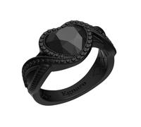 Egnaro Silicone Anniversary Rings for Her：Multi-Color Heart-Shaped Diamond-Look Wedding Ring Style-Breathable X-Pattern Woven Band for Gym Travel Work