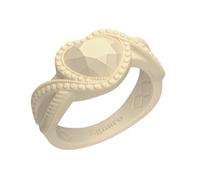 Egnaro Silicone Anniversary Rings for Her：Multi-Color Heart-Shaped Diamond-Look Wedding Ring Style-Breathable X-Pattern Woven Band for Gym Travel Work