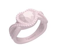 Egnaro Silicone Anniversary Rings for Her：Multi-Color Heart-Shaped Diamond-Look Wedding Ring Style-Breathable X-Pattern Woven Band for Gym Travel Work