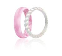 Egnaro Women's Wedding Bands, Silicone Stacking Rings for Her, Rubber Inner Arc Ergonomic Breathable Design, 8.5-9(21.66mm), Silicone, No Gemstone