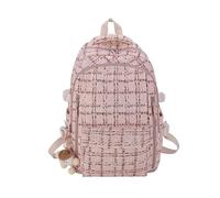 Ego Backpack Blower Parts Cute Corduroy Backpack Strawberry Plaid Preppy Aesthetic Bag Casual Lightweight Laptop Bag Back To College Supplies Anime Backpack for Girls for School (Pink, One Size)