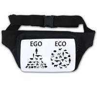 Ego Vs Eco Food Chain Go Vegan Waist Bag Fanny Pack White