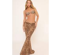 EGO Women's Leopard Print Maxi Cover Up in Brown | Size: 4 EGO Brown 4