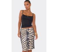 EGO Women's Sequin Low Rise Midi Skirt in Charcoal | Size: 8 EGO Charcoal 8