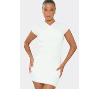 EGO Women's Short Sleeve Mini Dress in Cream | Size: 16 EGO Cream 16