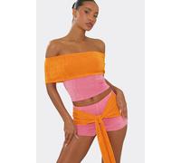 EGO Women's Sleeveless Off-The Shoulder Top & Shorts Set in Pink | Size: 8 EGO Pink 8