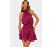 EGO Women's Sleeveless Open Back Mini Dress in Purple | Size: 14 EGO Purple 14