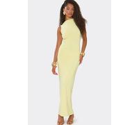 EGO Women's Sleeveless Open Back Slinky Maxi Dress in Lemon | Size: 8 EGO Lemon 8