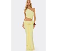 EGO Women's Strappy Off-The Shoulder Cut Out Maxi Dress in Yellow | Size: 12 EGO Yellow 12