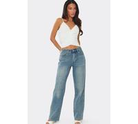 EGO Women's Strappy V-neck Ruched Mesh Corset Top in White | Size: 8 EGO White 8