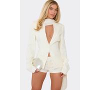 EGO Women's Tailored Long Sleeve Blazer in Cream | Size: 10 EGO Cream 10