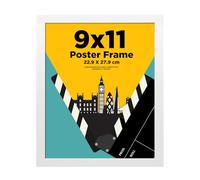 EGOFINE 11x9 Picture Frames - Made of Solid Wood for Table Top and Wall Mounting White
