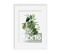 EGOFINE 30x40 Picture Frame, 12x16 inch Frame Display 8.5X11 with Mat Covered by Plexiglass, for Wall Mounting, White