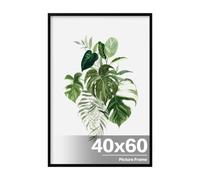 EGOFINE 40x60 Picture Frame Covered by Plexiglass, Display Picture 40x60 without Mat, for Wall Mounting Photo Frame, Black