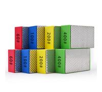 EGOFIX 8pcs Diamond Hand Polishing Pads for Ceramic Tile Glass Grinding,Sanding Blocks Polishing 60#,100#,200#,400#