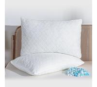 EGOHOME Sleep Shredded Memory Foam Pillows, Adjustable Bed Pillows for Side, Back or Stomach Sleepers, Queen Size Neck Support Pillow with Washable Removable Cover (2 Pack)