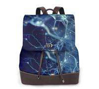 EgoMed 3D Brain Cell Neuron Neurology,Women Backpack Waterproof Daypack Lightweight PU Leather Fashion Travel Backpack